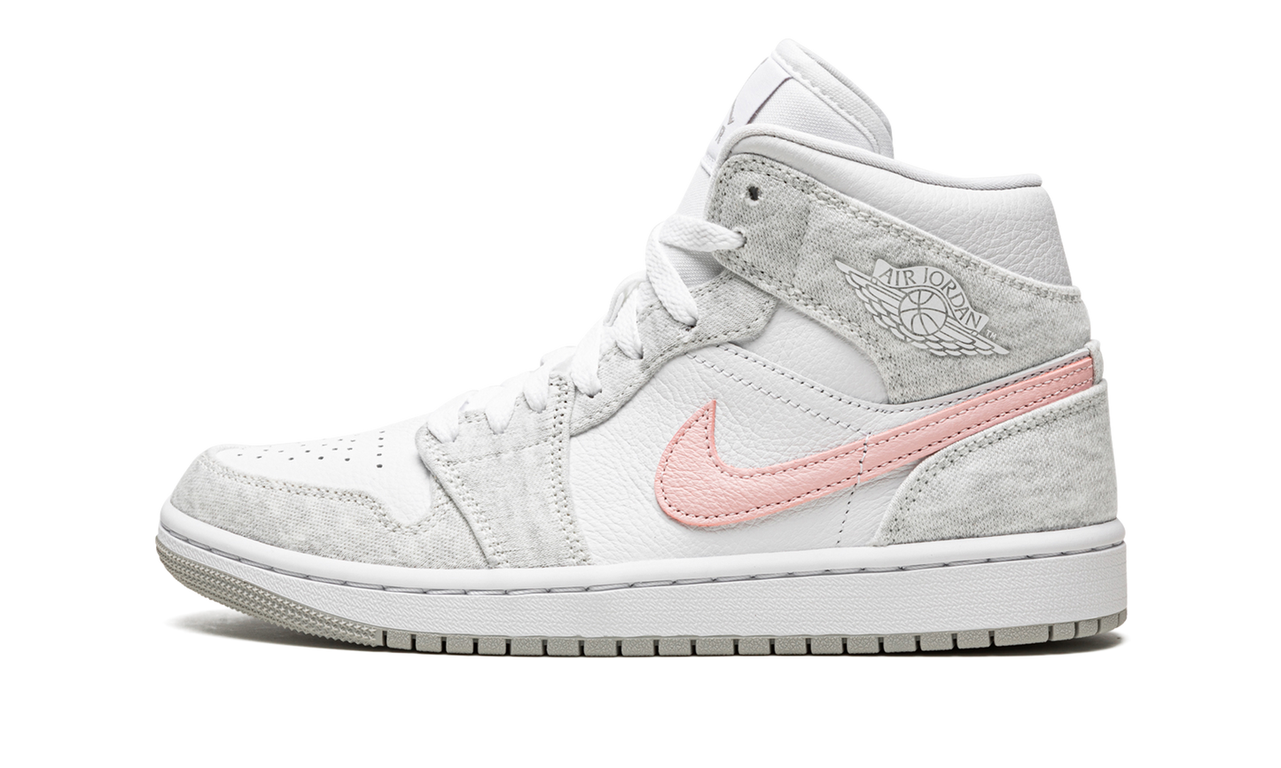 AIR JORDAN 1 MID SE WMNS "Heather Grey / Pink"