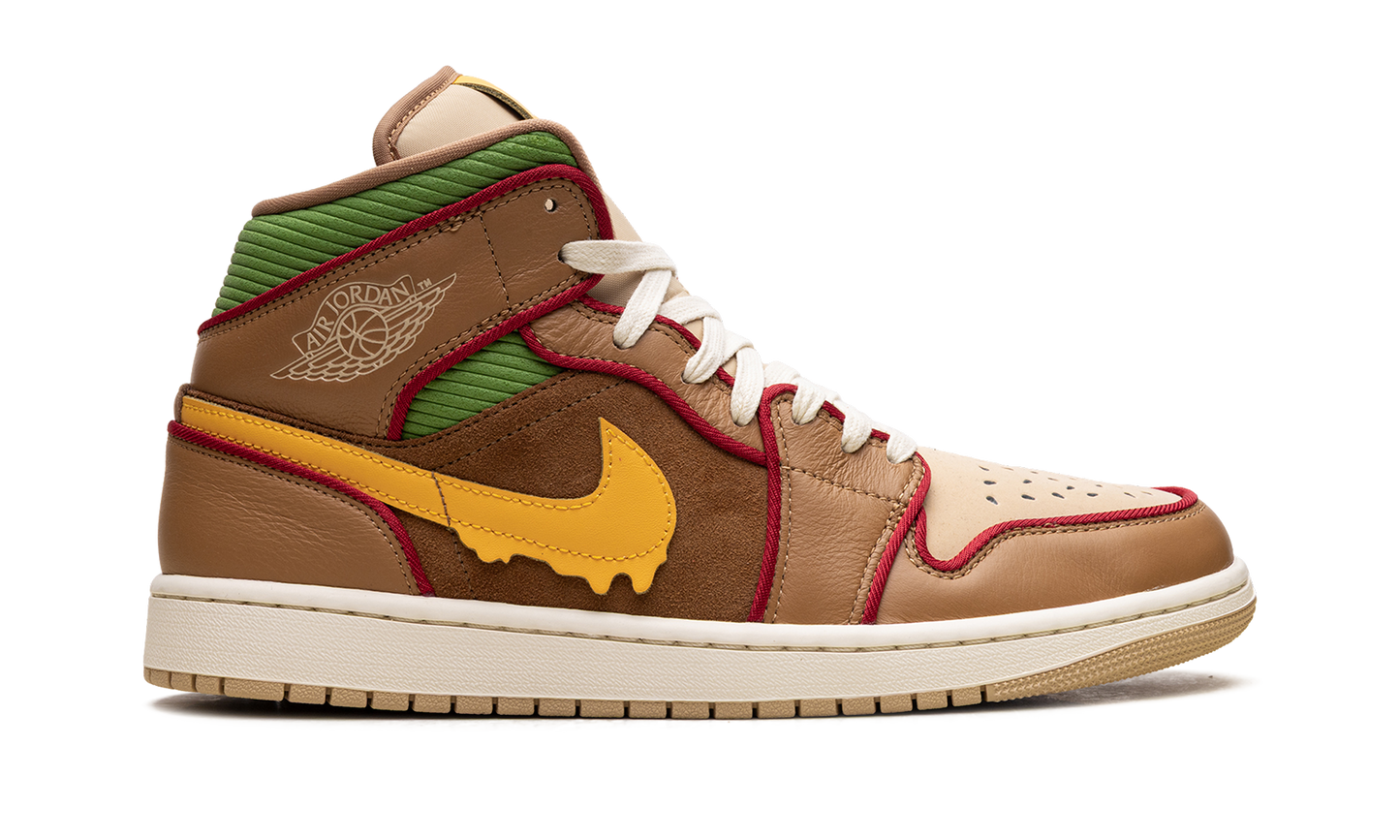 Jordan 1 Mid SE "Cheeseburger"