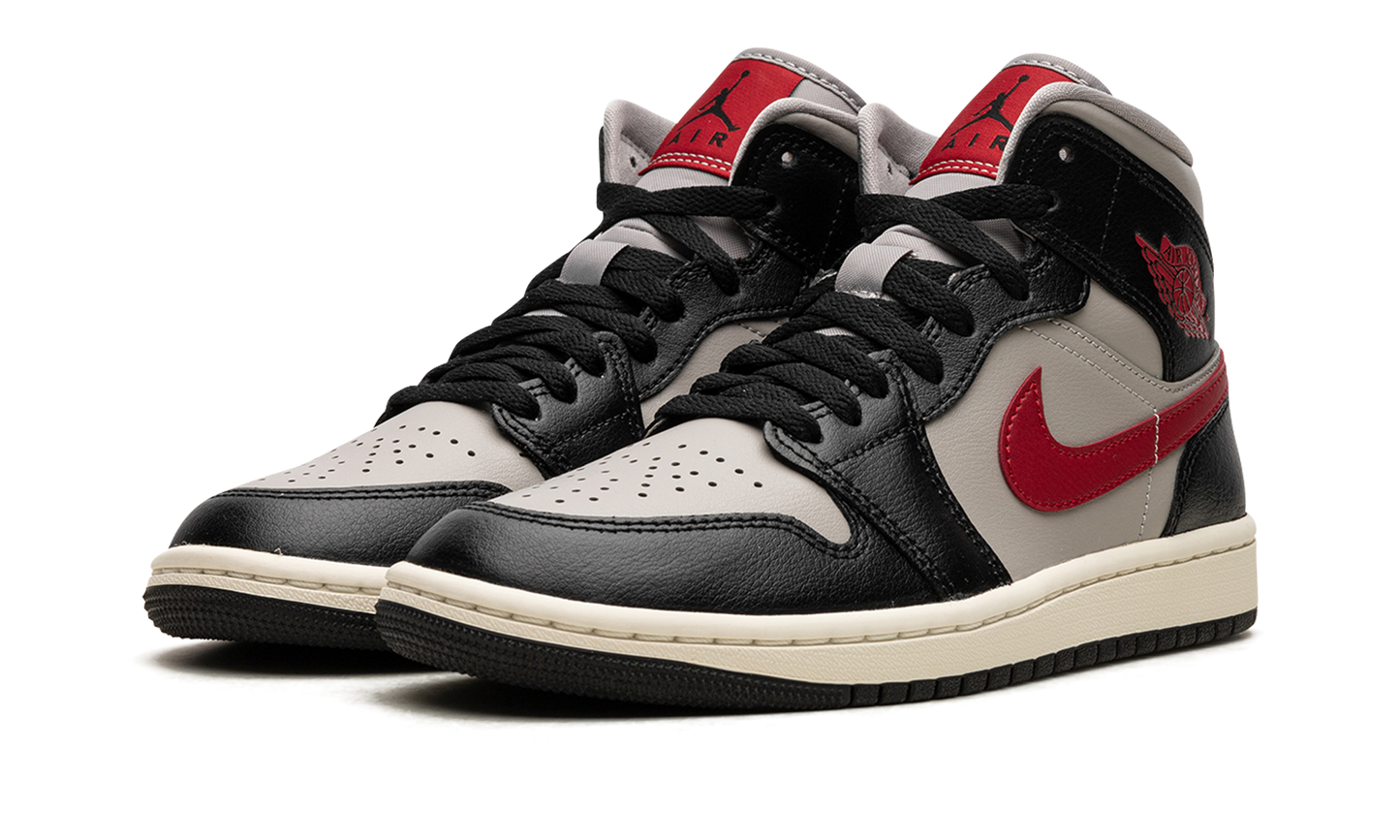 AIR JORDAN 1 MID WMNS "Black / Gym Red / College Grey"