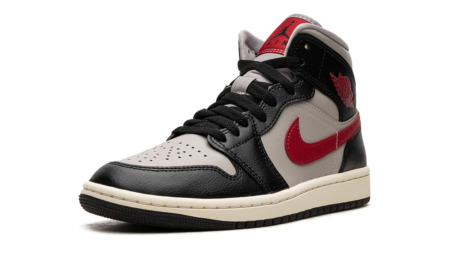 AIR JORDAN 1 MID WMNS "Black / Gym Red / College Grey"