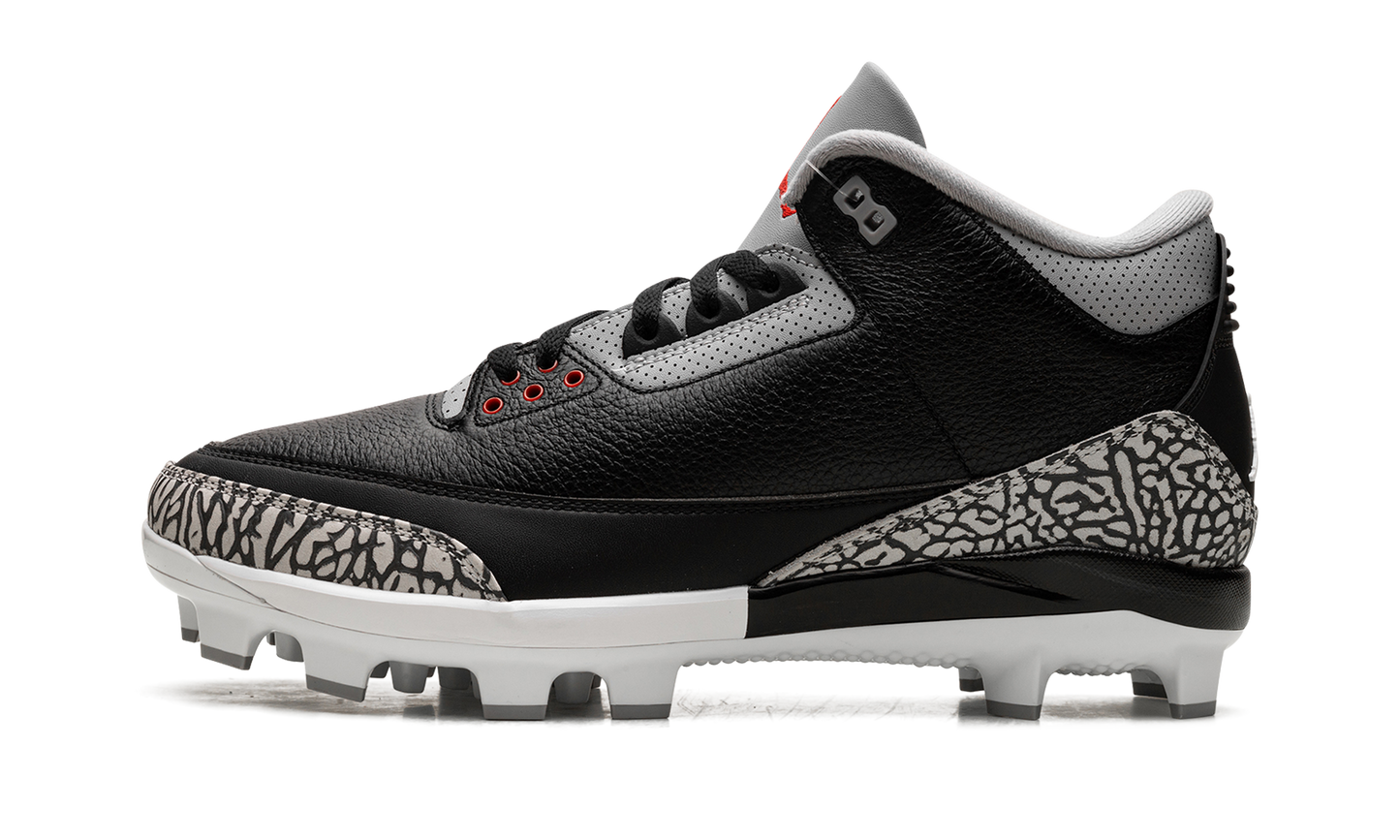 Air Jordan 3 Cleats "Black Cement"