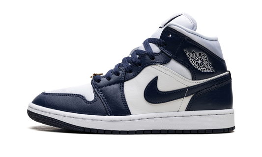 Jordan 1 Mid WMNS "Football Grey White Midnight Navy"