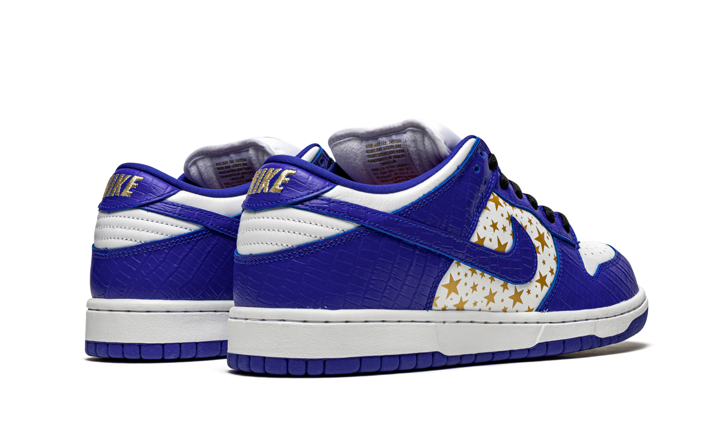 SB Dunk Low "Supreme - Stars - Hyper Blue"