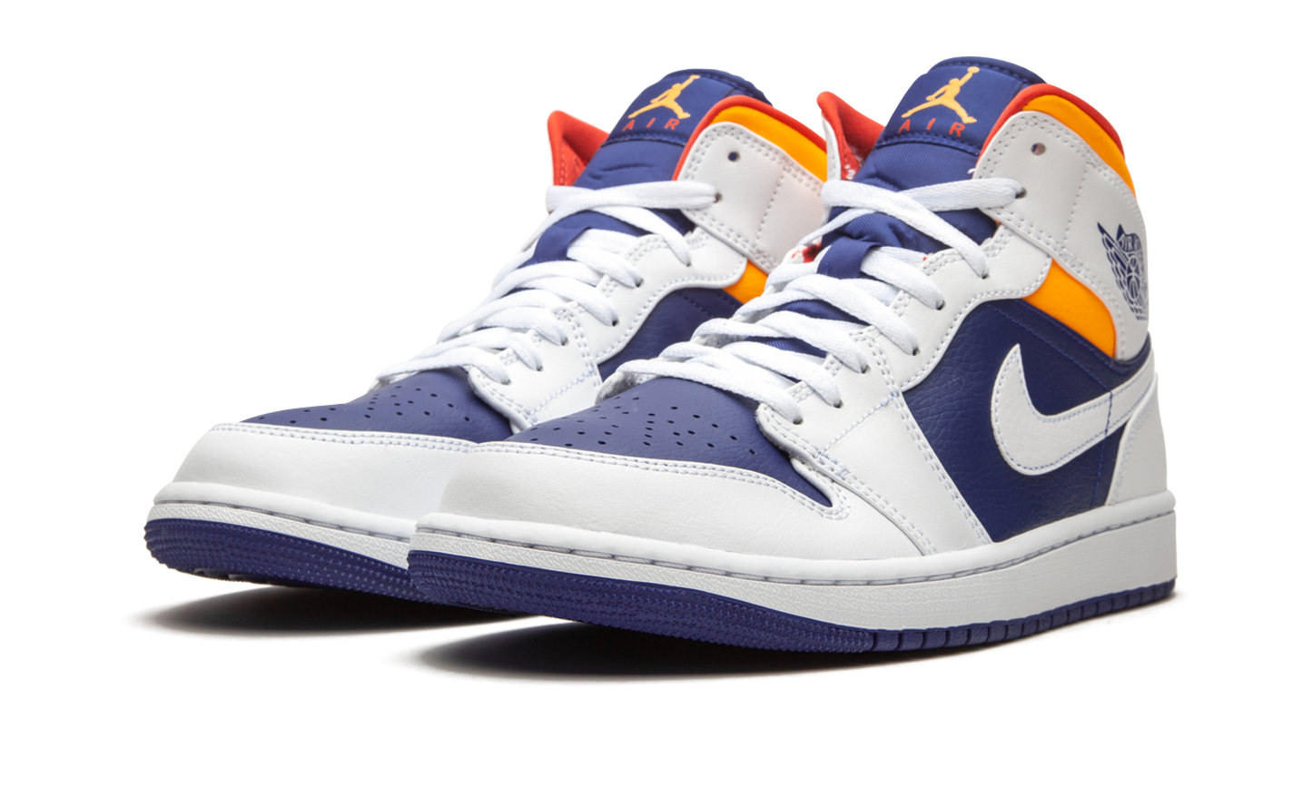Air Jordan 1 Mid "Royal Blue / Laser Orange"