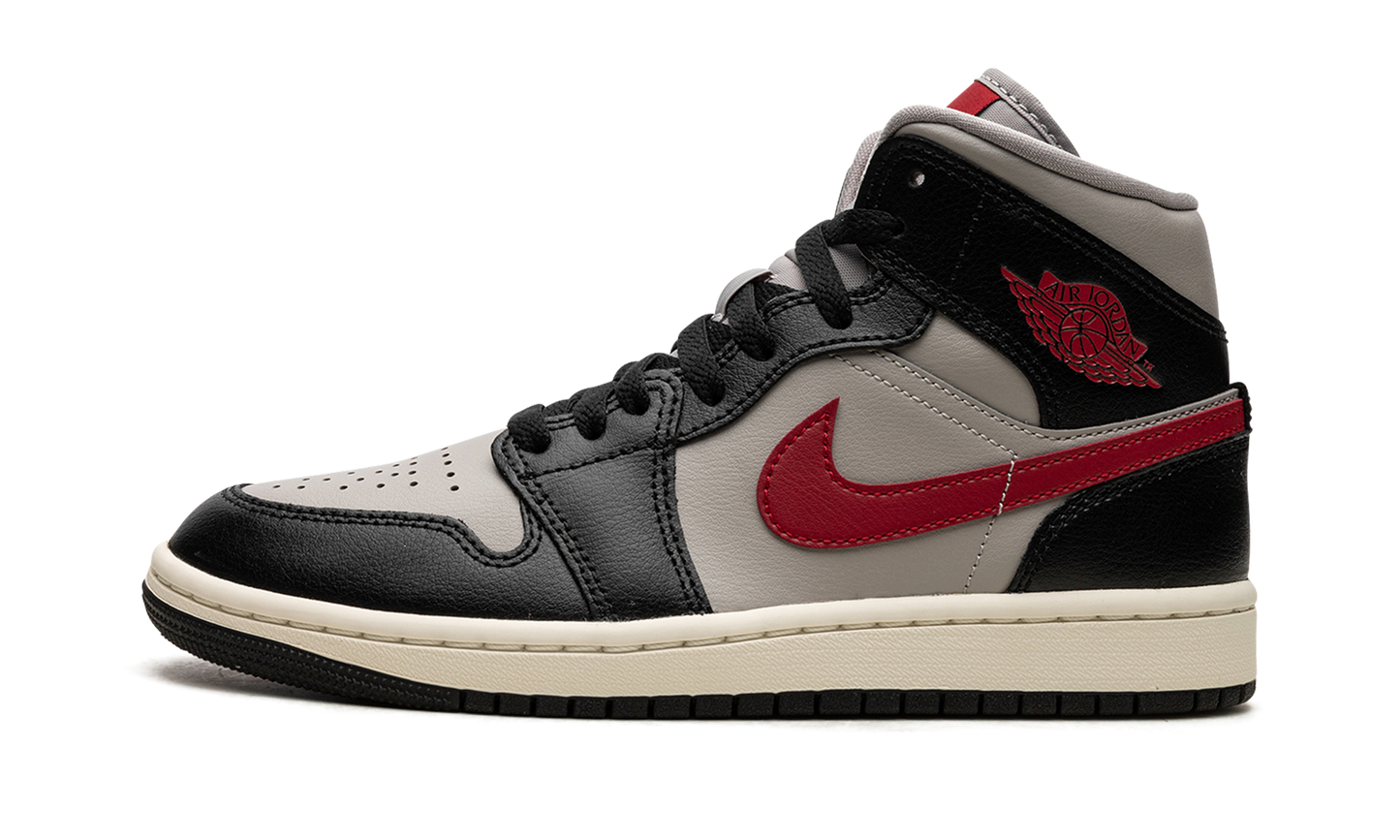 AIR JORDAN 1 MID WMNS "Black / Gym Red / College Grey"