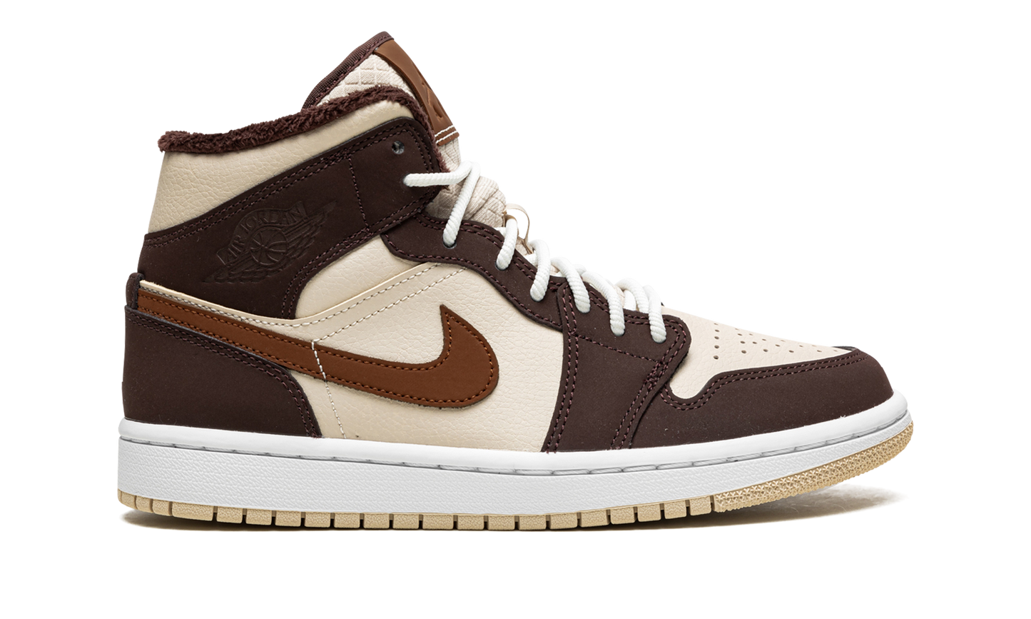 AIR JORDAN 1 MID SE WMNS "Brown Basalt Fleece"
