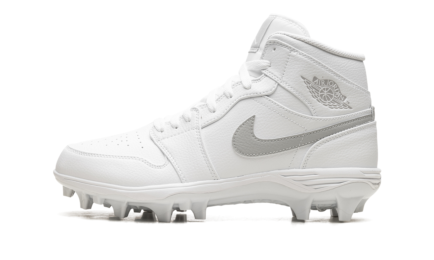 Jordan 1 Mid TD Cleat "White Grey Fog"