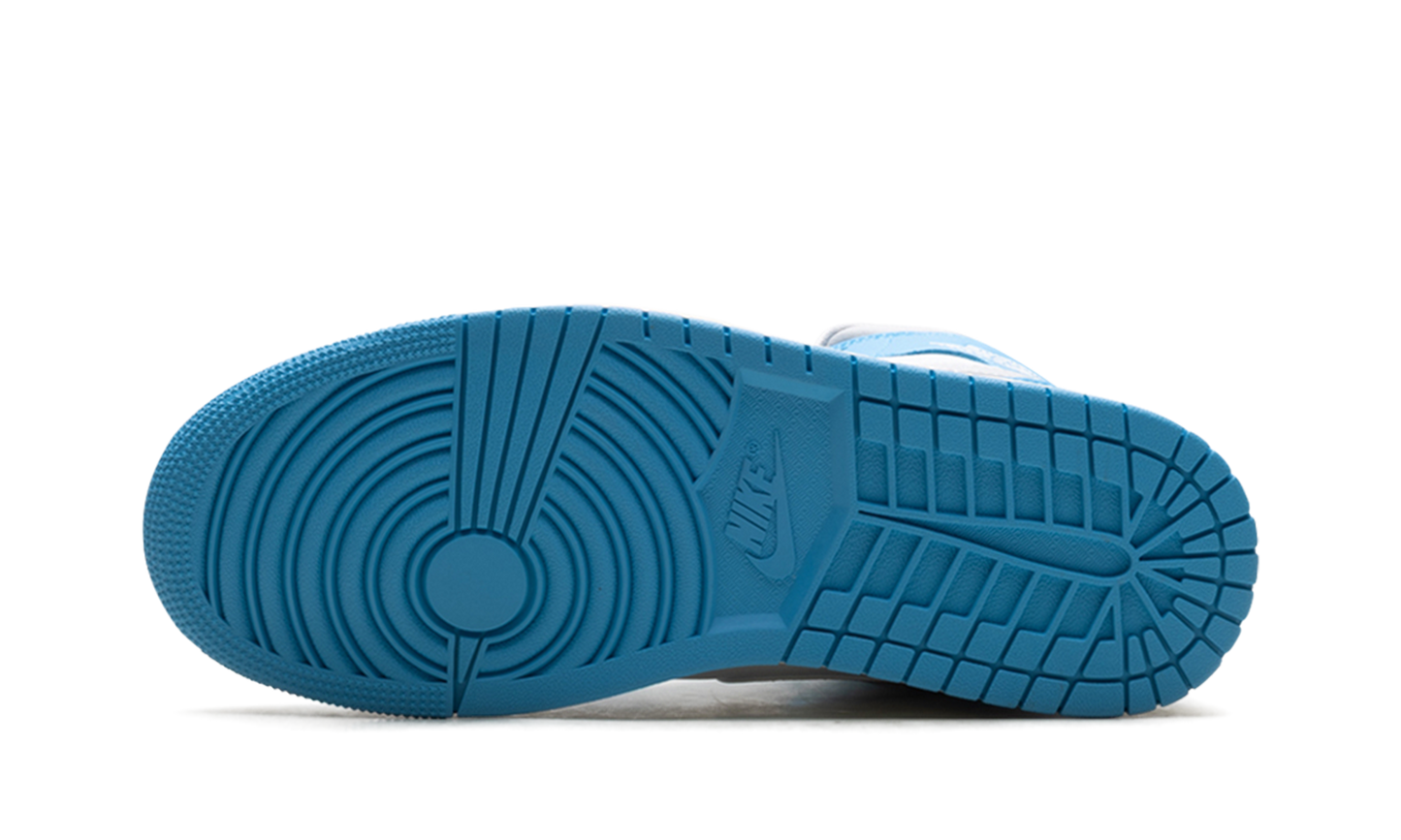 Jordan 1 Mid WMNS "Dark Powder Blue White Sail Neutral Grey"