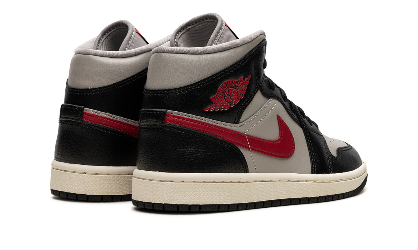 AIR JORDAN 1 MID WMNS "Black / Gym Red / College Grey"