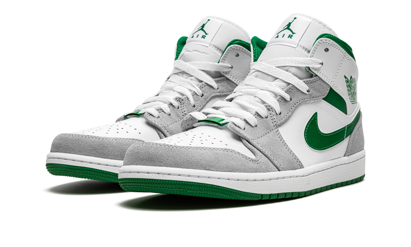 Air Jordan 1 Mid SE "Grey / Pine Green / White"