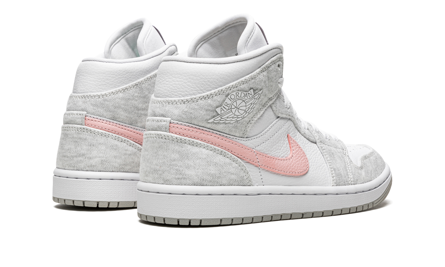 AIR JORDAN 1 MID SE WMNS "Heather Grey / Pink"