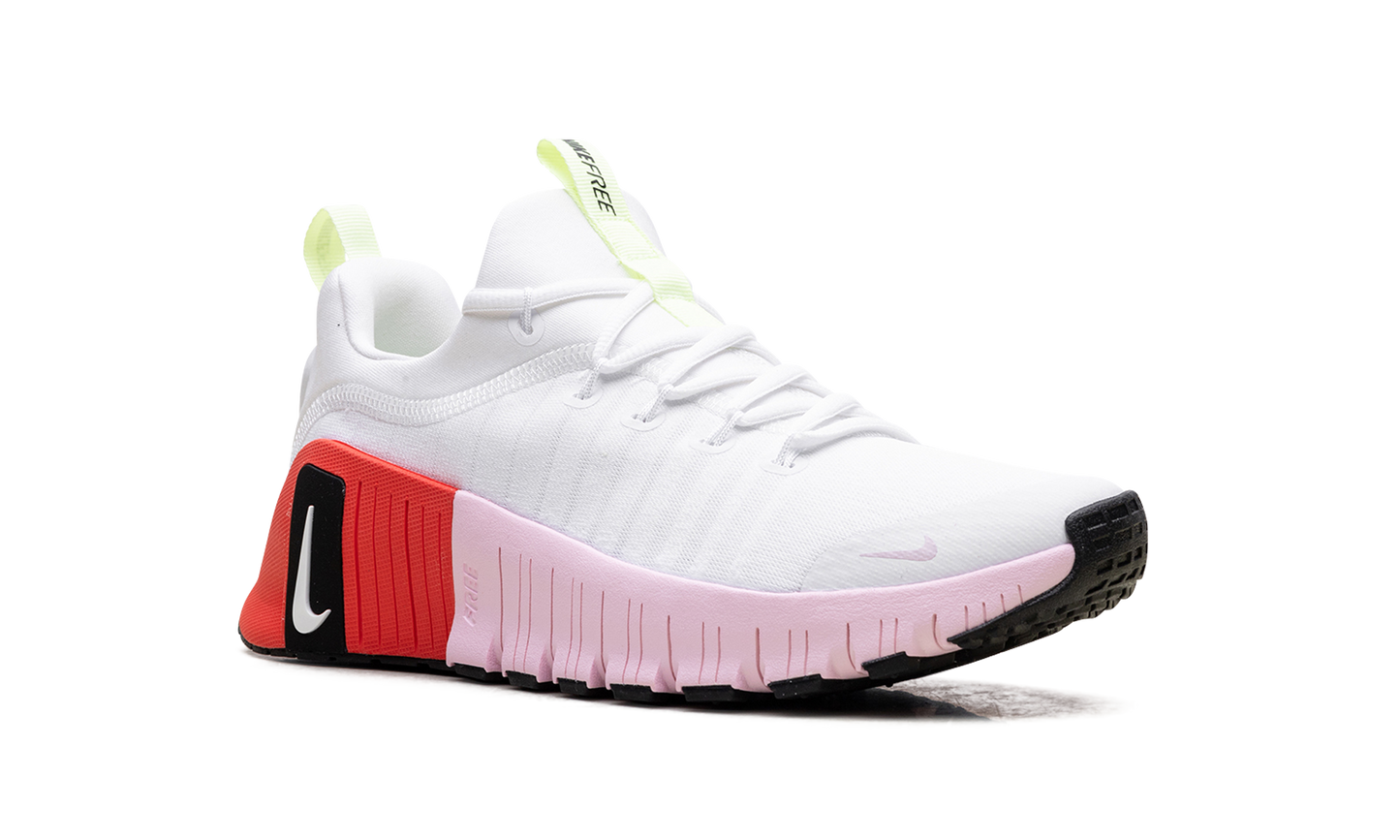 Free Metcon 6 WMNS "White Barely Volt Bright Crimson Pink Foam"
