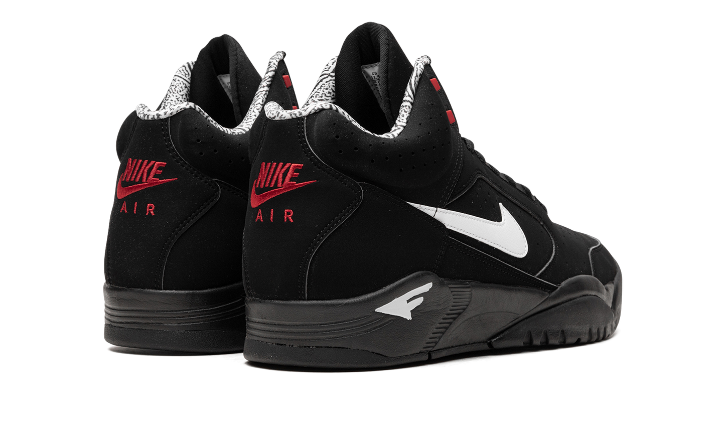 Air Flight Lite Mid "Black White Varsity Red"