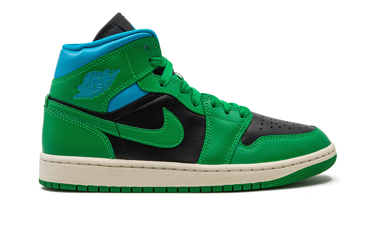 AIR JORDAN 1 MID WMNS "Lucky Green Aquatone"
