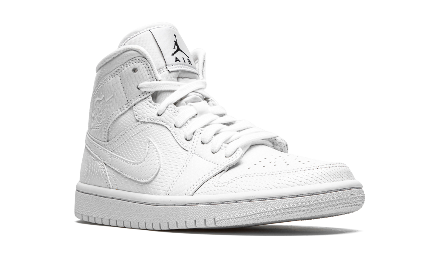 AIR JORDAN 1 MID WMNS "White Snakeskin"