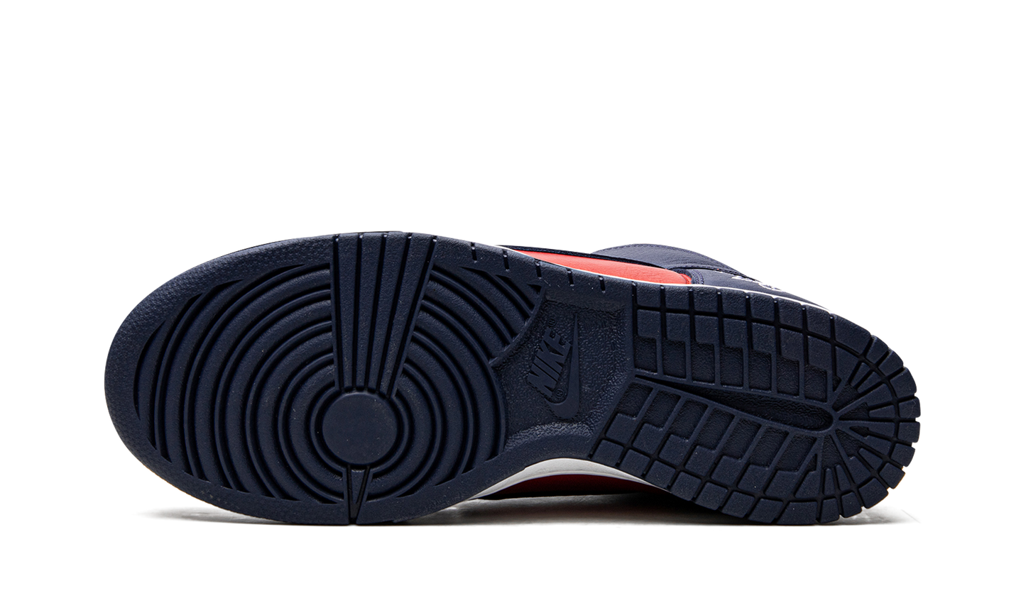 SB Dunk High "Supreme - By Any Means - Navy/Red"