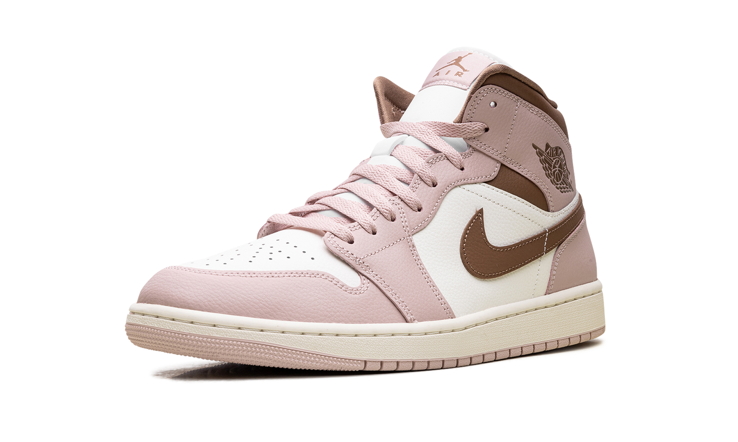 Jordan 1 Mid WMNS "Pink Oxford Brown"