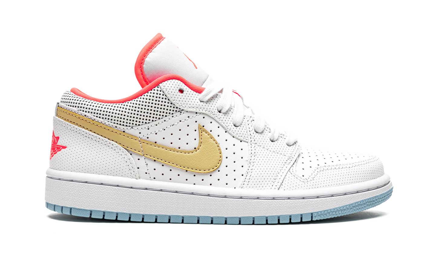 AIR JORDAN 1 LO SE WMNS "White / Sesame / Flash Crimson"