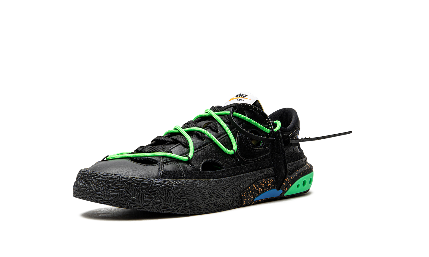 Blazer Low "Off-White - Black / Electro Green"