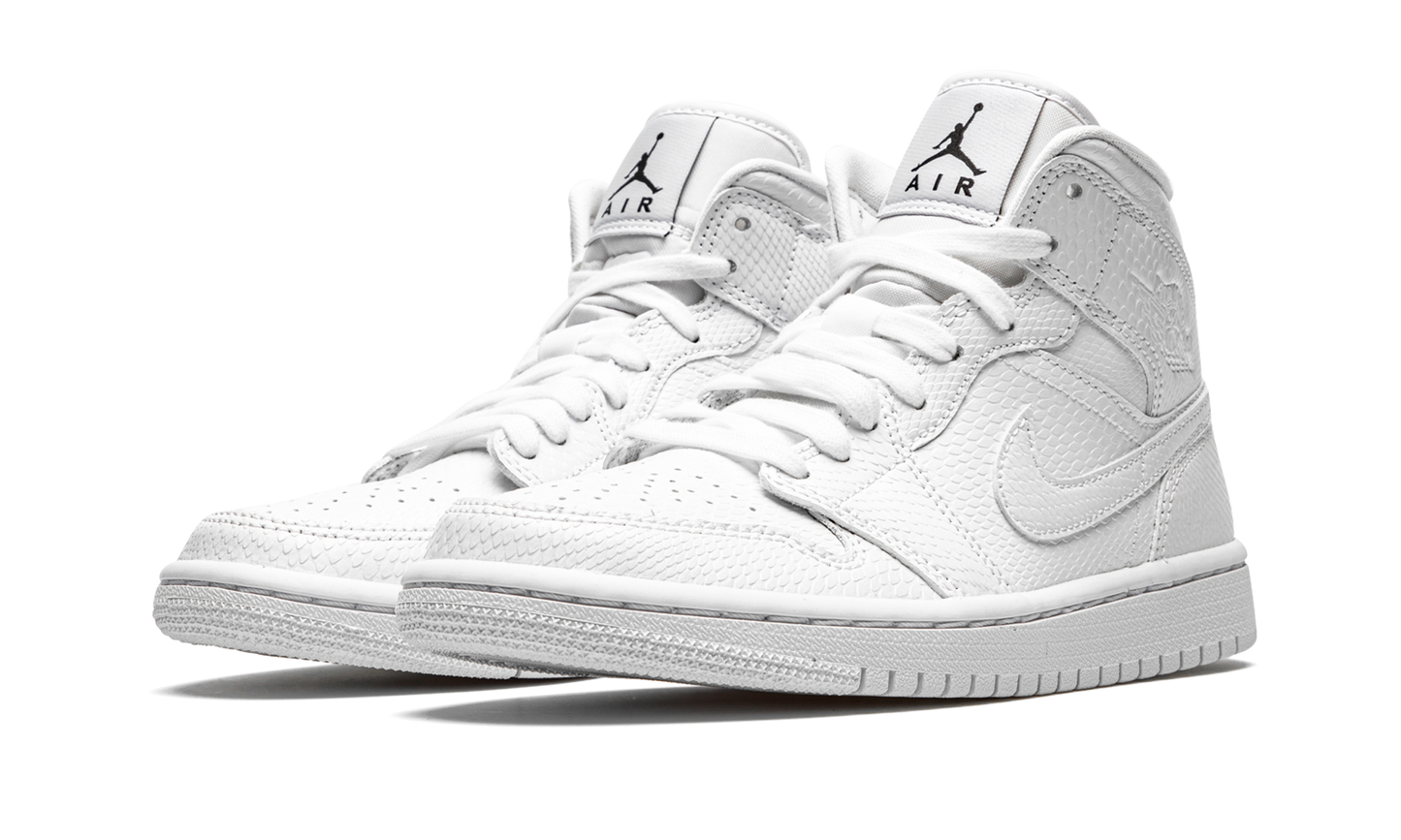 AIR JORDAN 1 MID WMNS "White Snakeskin"