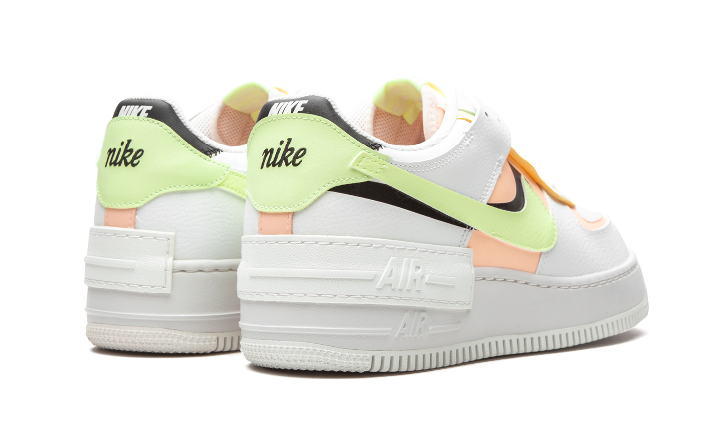 AIR FORCE 1 SHADO MNS WMNS "White / Barely Volt / Crimson Tint"