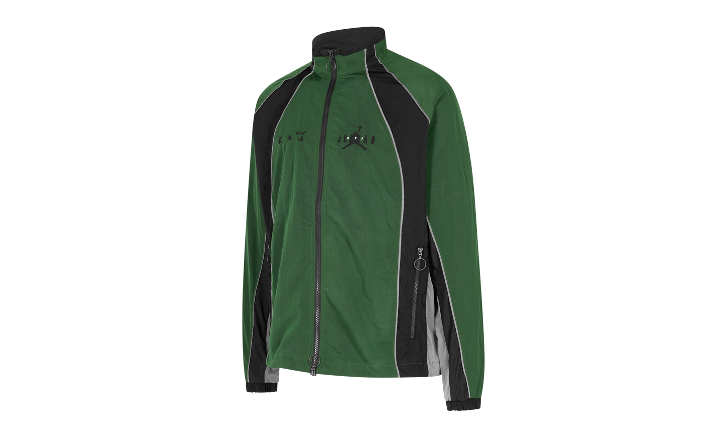 Off White x Air Jordan Track Jacket "Green/Black"