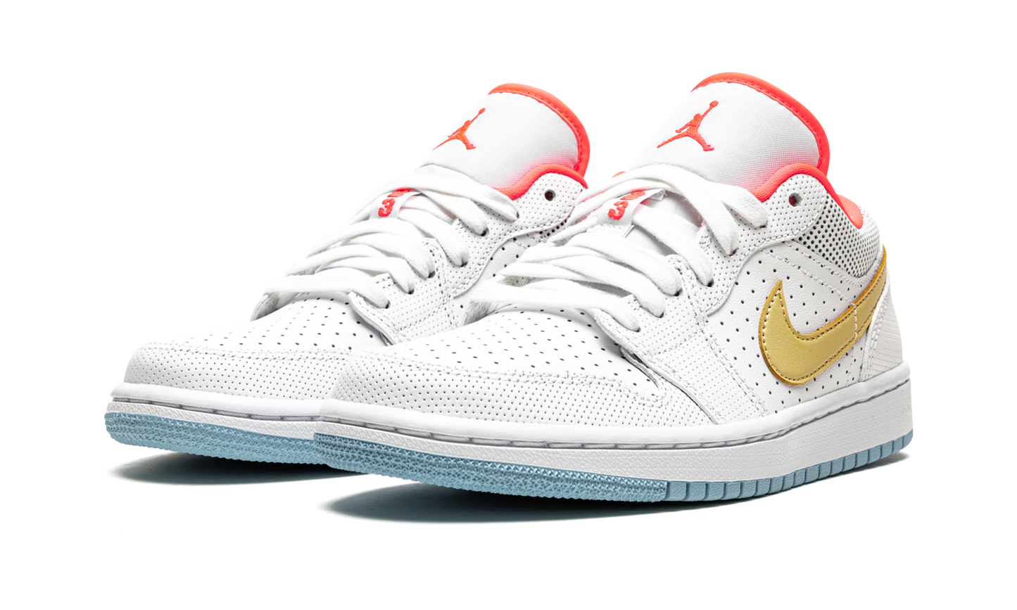 AIR JORDAN 1 LO SE WMNS "White / Sesame / Flash Crimson"