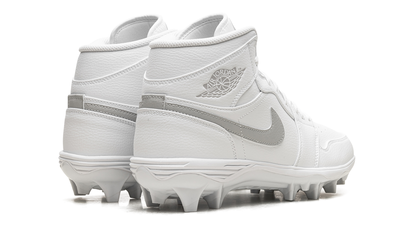 Jordan 1 Mid TD Cleat "White Grey Fog"