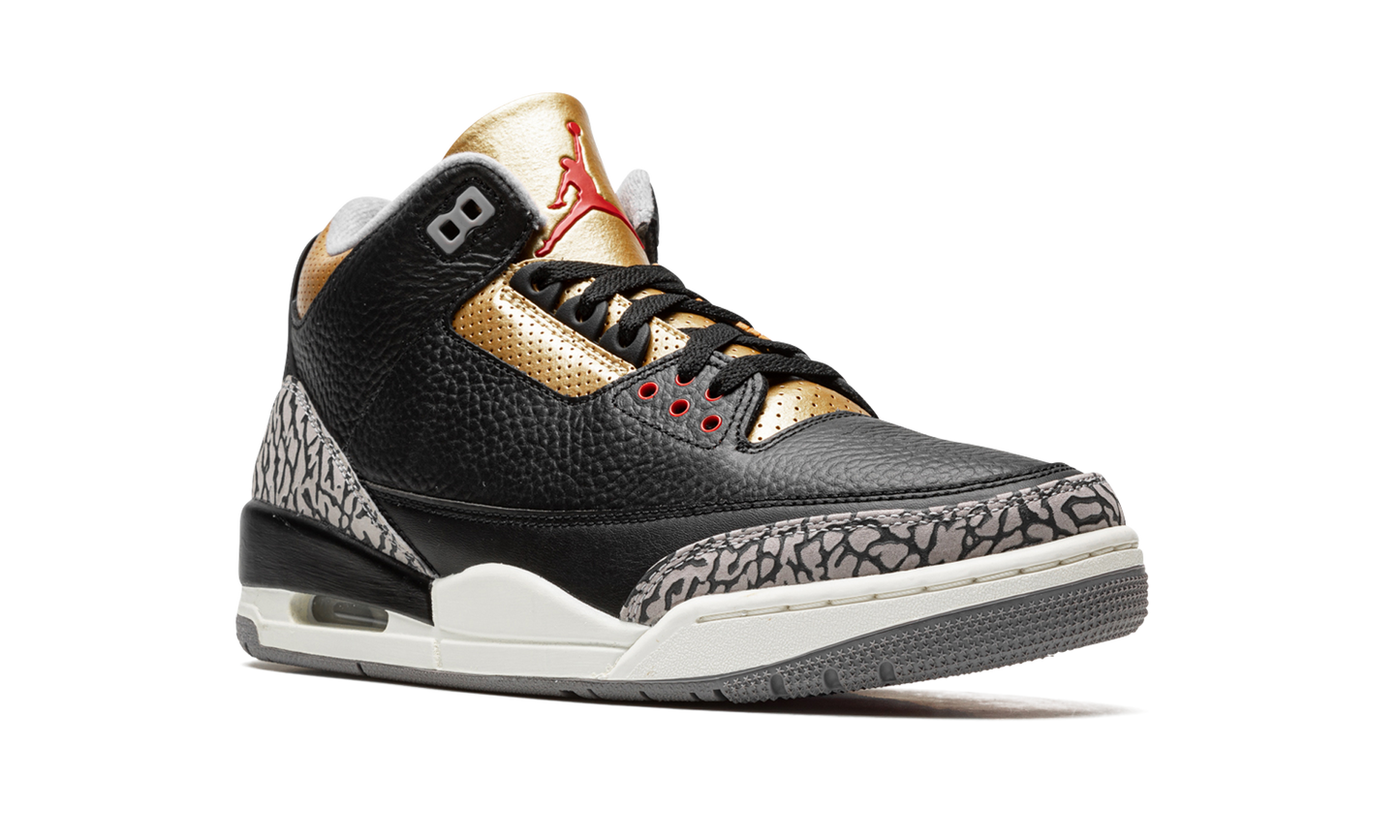 AIR JORDAN 3 WMNS "Black Cement Gold"