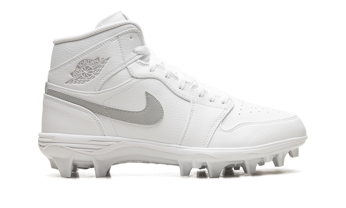 Jordan 1 Mid TD Cleat "White Grey Fog"